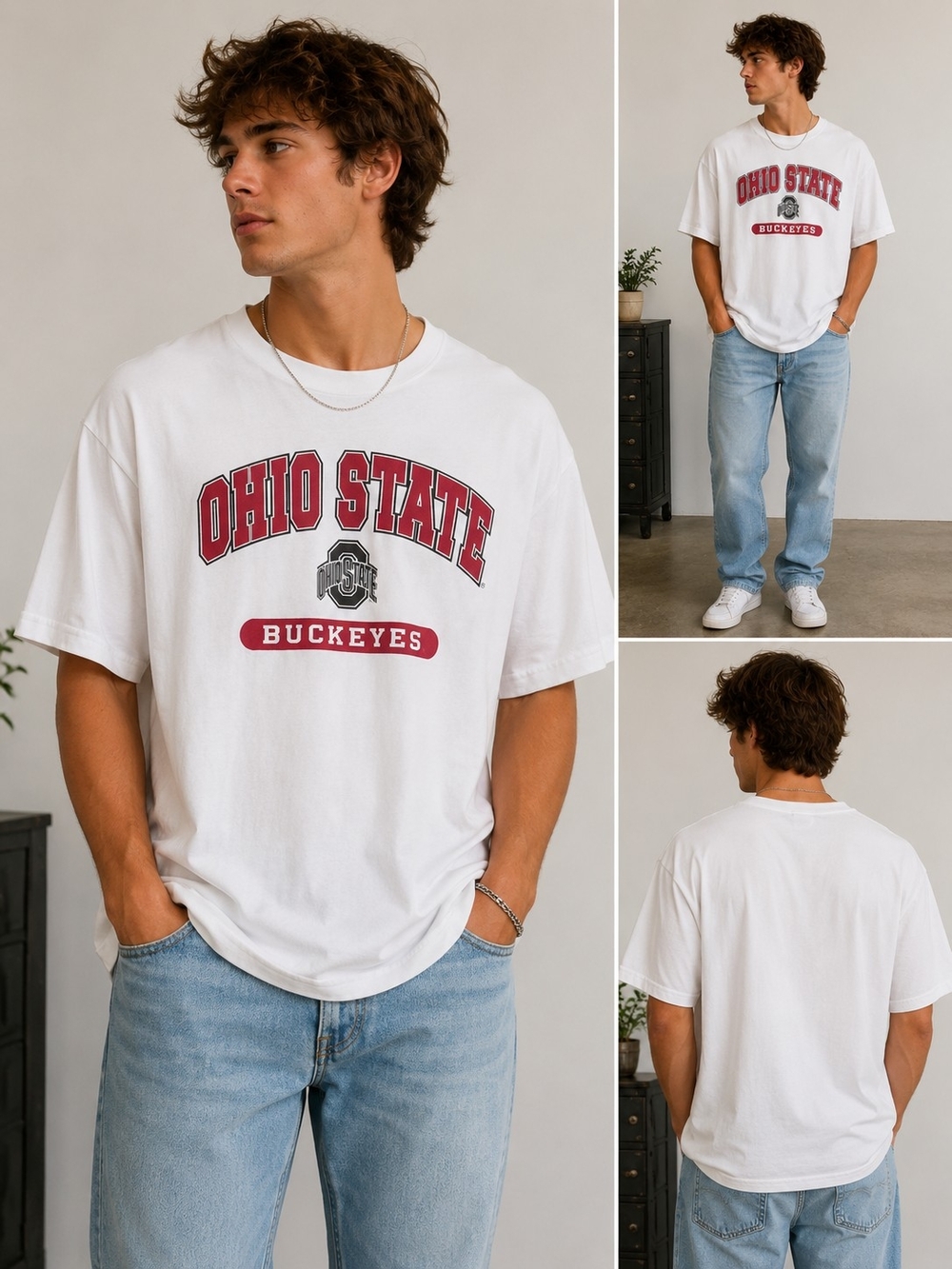 Jerzees White Tee with Red 'High Cotton' Label